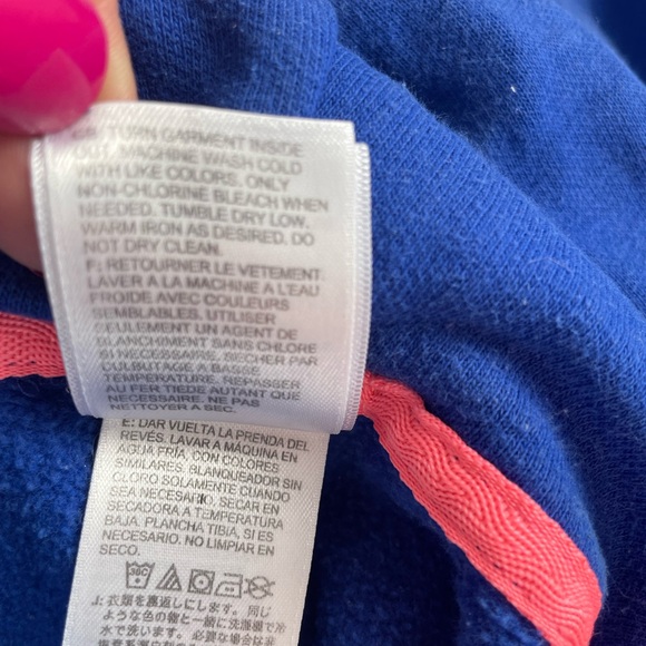 The North Face Hoodie, Bright Blue & Neon Pink, Women's Size Medium - Picture 6 of 6
